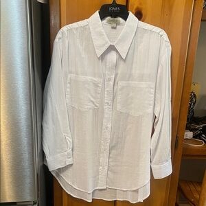 Charlie Paige White Casual Button Down Shirt